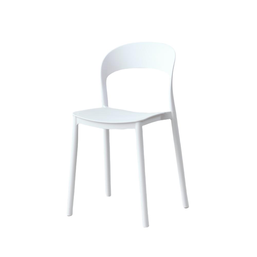 Silla Patrick, Color Blanco, Con espaldar y diseño Moderno