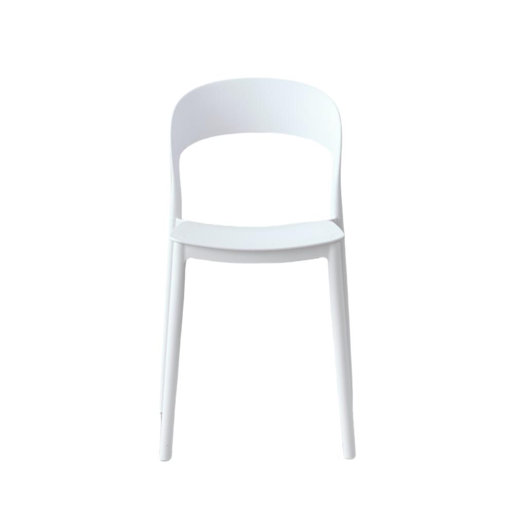 Silla Patrick, Color Blanco, Con espaldar y diseño Moderno