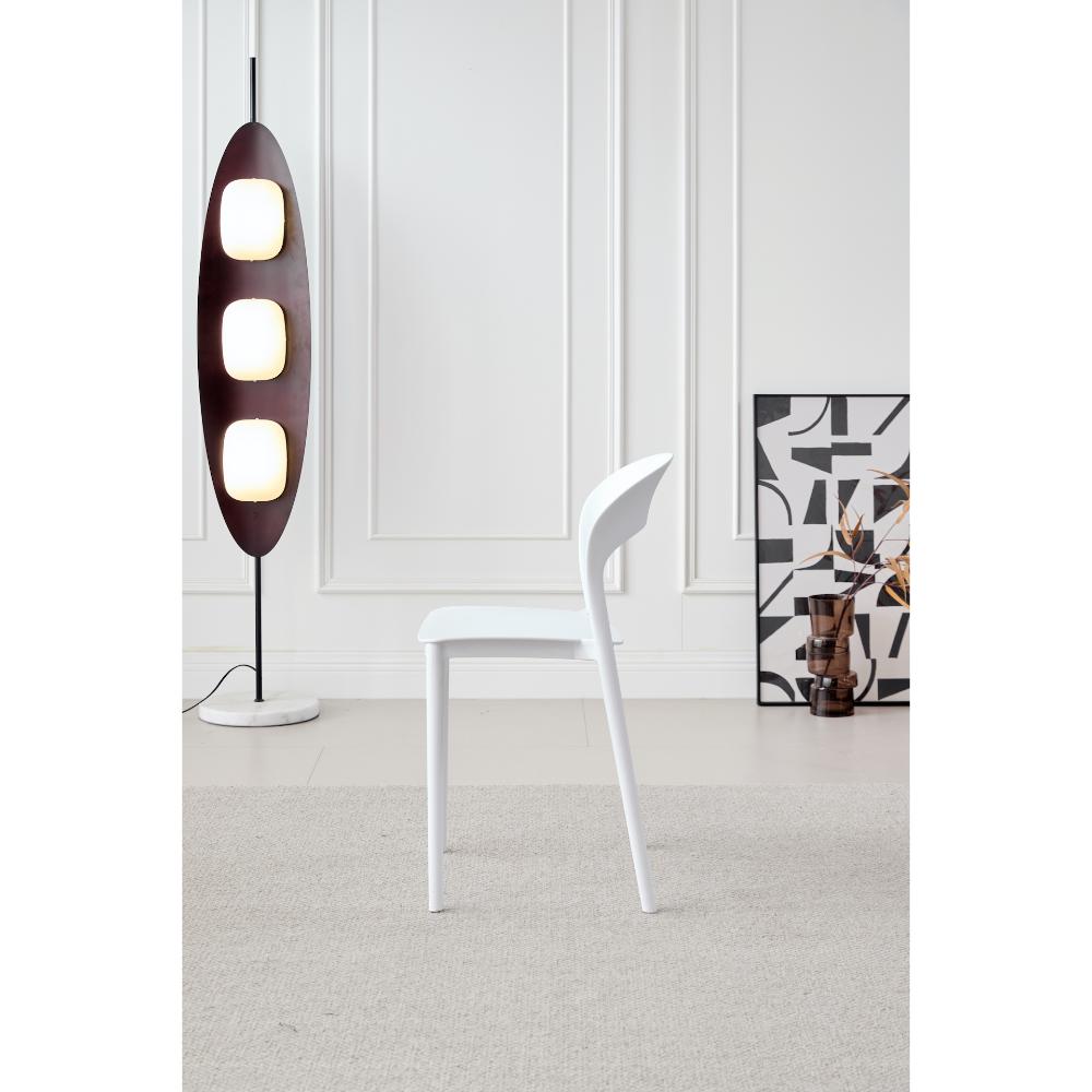 Silla Patrick, Color Blanco, Con espaldar y diseño Moderno