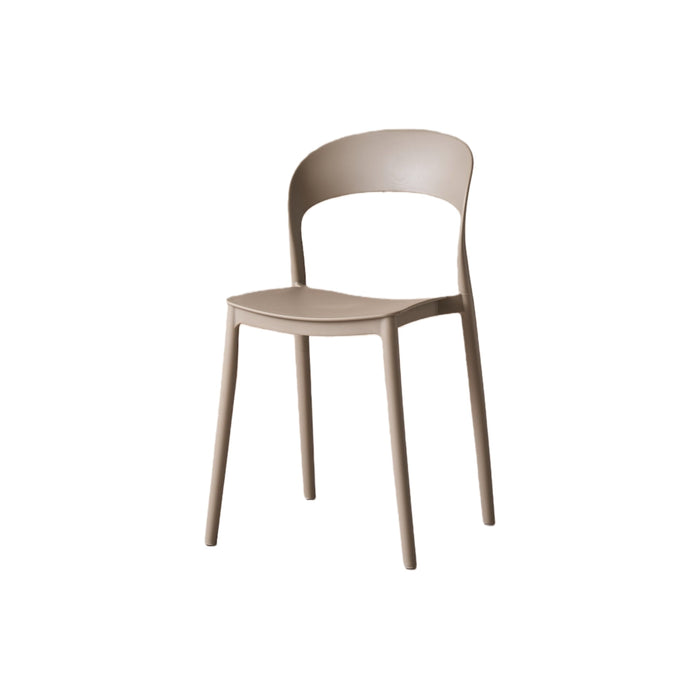 Silla Patrick, Color Taupe, Con espaldar y diseño Moderno