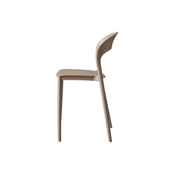 Silla Patrick, Color Taupe, Con espaldar y diseño Moderno