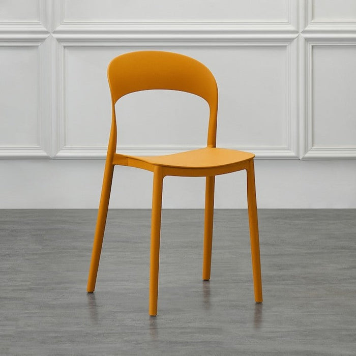 Silla Patrick, Color Naranja, con Espaldar y Diseño Moderno