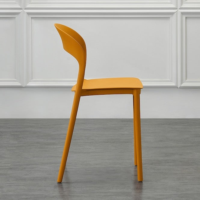 Silla Patrick, Color Naranja, con Espaldar y Diseño Moderno