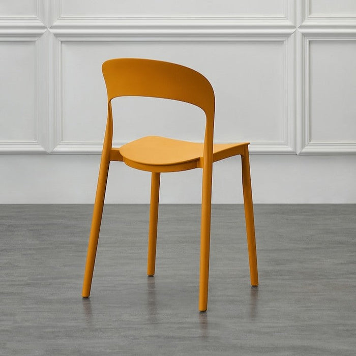 Silla Patrick, Color Naranja, con Espaldar y Diseño Moderno