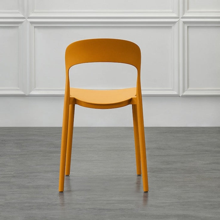 Silla Patrick, Color Naranja, con Espaldar y Diseño Moderno