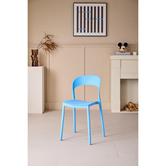 Silla Patrick, Color Azul, Con espaldar y diseño Moderno