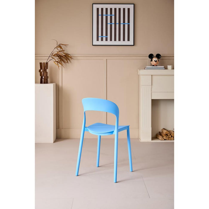Silla Patrick, Color Azul, Con espaldar y diseño Moderno