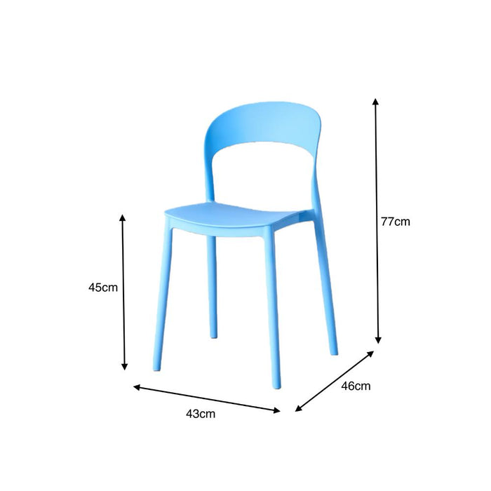 Silla Patrick, Color Azul, Con espaldar y diseño Moderno
