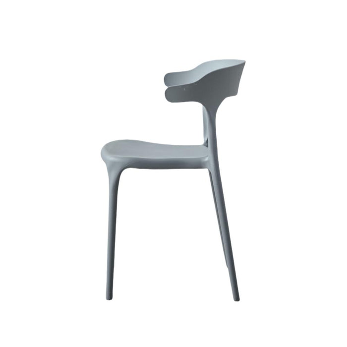 Silla Elena, Color Gris Oscuro, Con espaldar y diseño Moderno