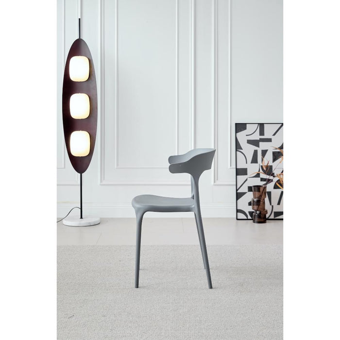 Silla Elena, Color Gris Oscuro, Con espaldar y diseño Moderno