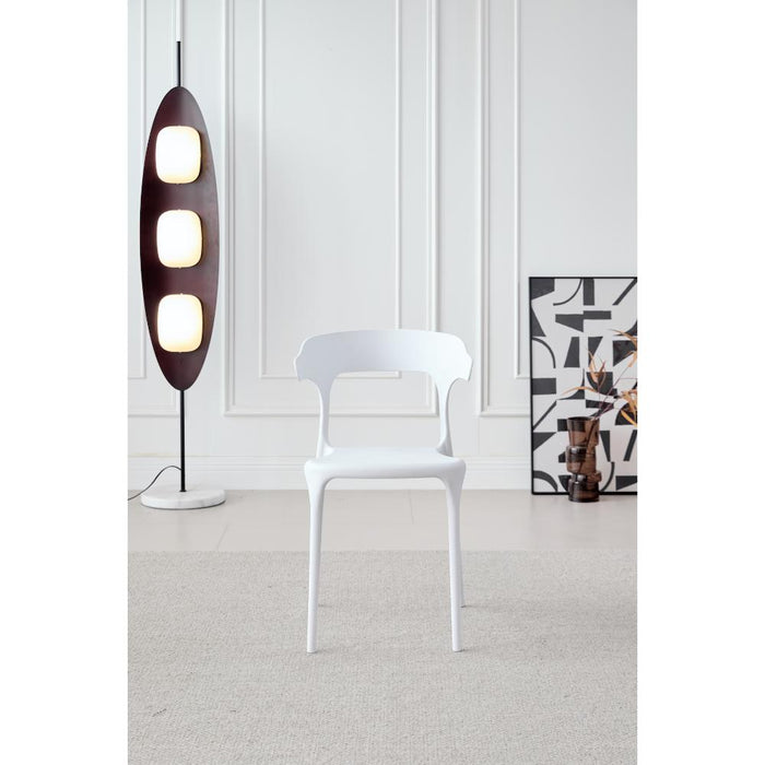 Silla Elena, Color Blanco, Con espaldar y diseño Moderno