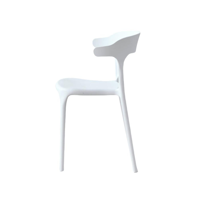 Silla Elena, Color Blanco, Con espaldar y diseño Moderno