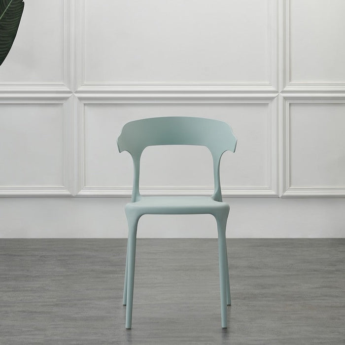 Silla Elena, Color Azul Claro, con Espaldar y Diseño Moderno