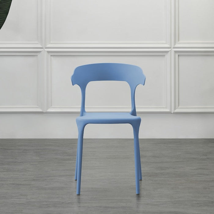Silla Elena, Color Azul Oceano, con Espaldar y Diseño Moderno