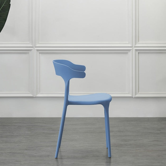 Silla Elena, Color Azul Oceano, con Espaldar y Diseño Moderno