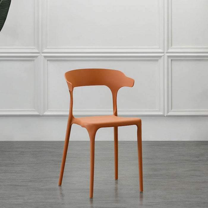Silla Elena, Color Terracota, con Espaldar y Diseño Moderno