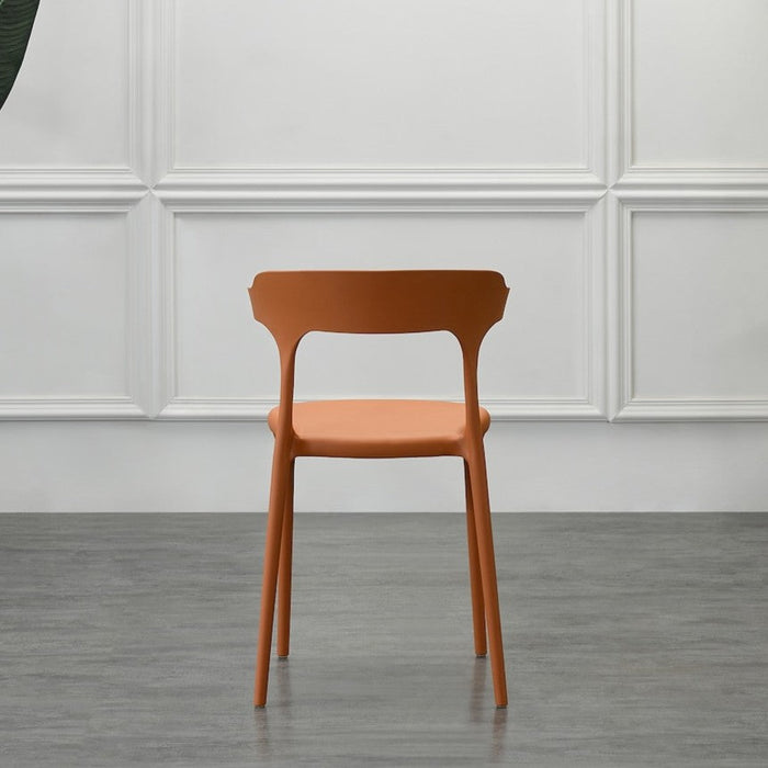 Silla Elena, Color Terracota, con Espaldar y Diseño Moderno