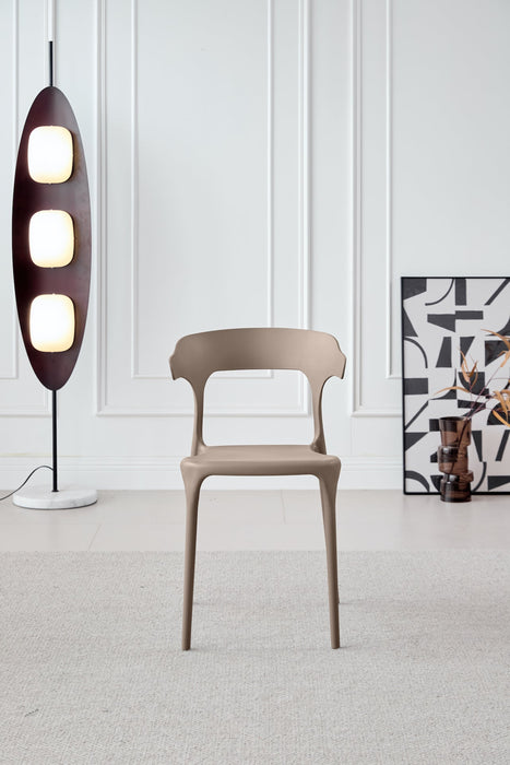 Silla Elena, Color Taupe, Diseño Moderno