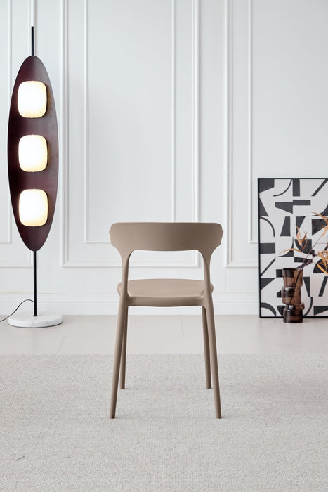 Silla Elena, Color Taupe, Diseño Moderno