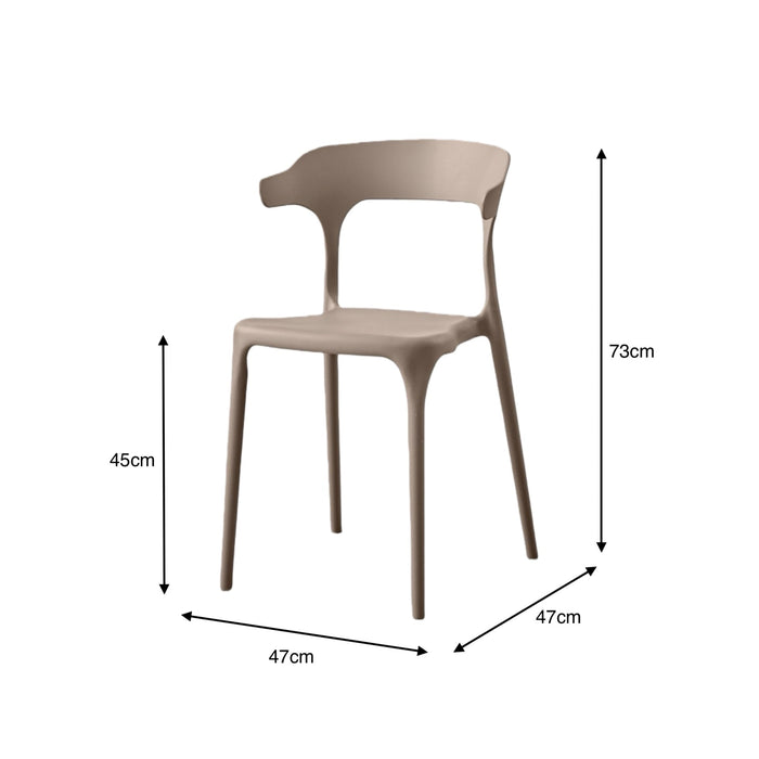 Silla Elena, Color Taupe, Diseño Moderno