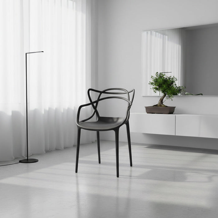 Silla Palermo, Color Negro, Con espaldar y diseño Moderno