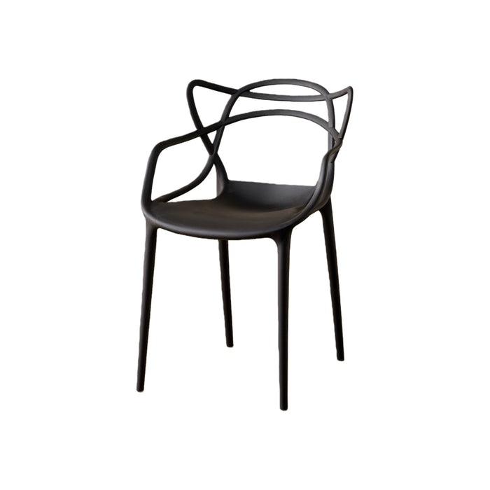 Silla Palermo, Color Negro, Con espaldar y diseño Moderno