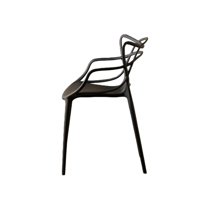 Silla Palermo, Color Negro, Con espaldar y diseño Moderno