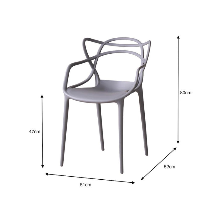 Silla Palermo, Color Gris, Con espaldar y diseño Moderno