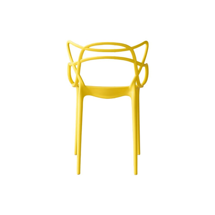 Silla Palermo, Color Amarillo, Con espaldar y diseño Moderno
