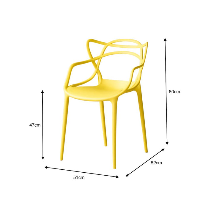 Silla Palermo, Color Amarillo, Con espaldar y diseño Moderno