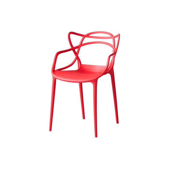 Silla Palermo, Color Rojo, Con espaldar y diseño Moderno
