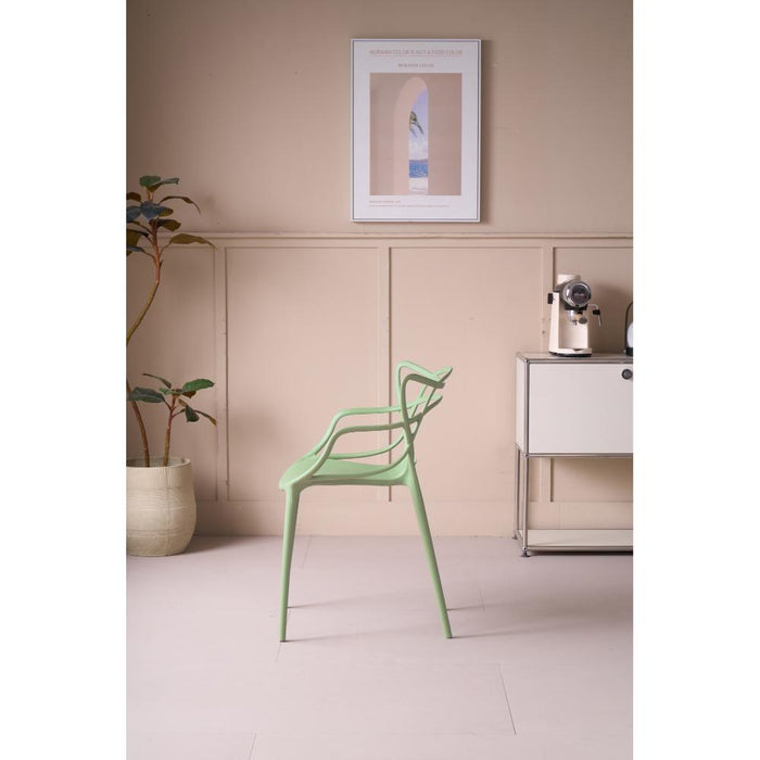 Silla Palermo, Verde Claro, Con espaldar y diseño Moderno