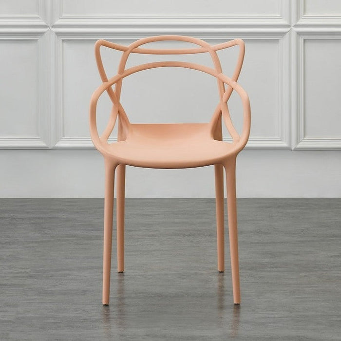 Silla Palermo, Color Mandarina, con Espaldar y Diseño Moderno