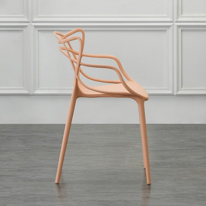 Silla Palermo, Color Mandarina, con Espaldar y Diseño Moderno