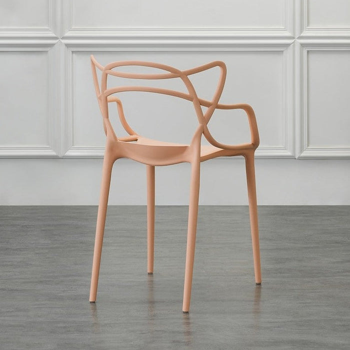 Silla Palermo, Color Mandarina, con Espaldar y Diseño Moderno