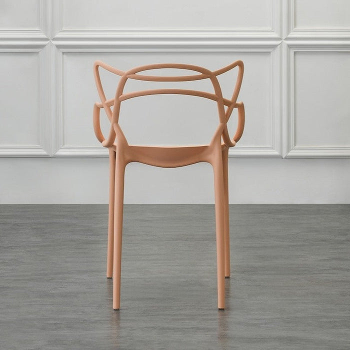 Silla Palermo, Color Mandarina, con Espaldar y Diseño Moderno