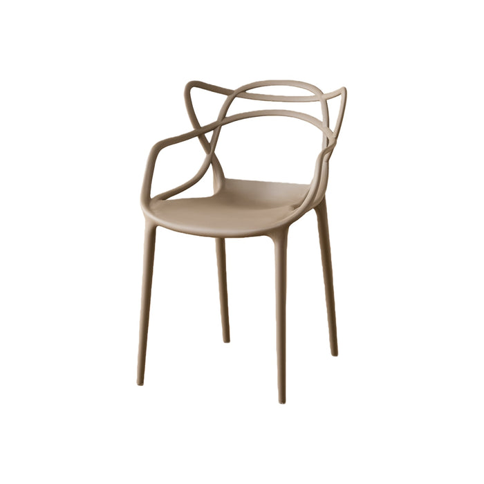 Silla Palermo, Color Taupe, Con espaldar y diseño Moderno