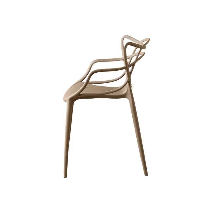 Silla Palermo, Color Taupe, Con espaldar y diseño Moderno