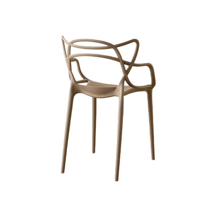 Silla Palermo, Color Taupe, Con espaldar y diseño Moderno