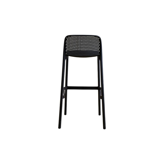 Silla para Bar Túnez, Color Negro, con Espaldar Redondeado y Transpirable