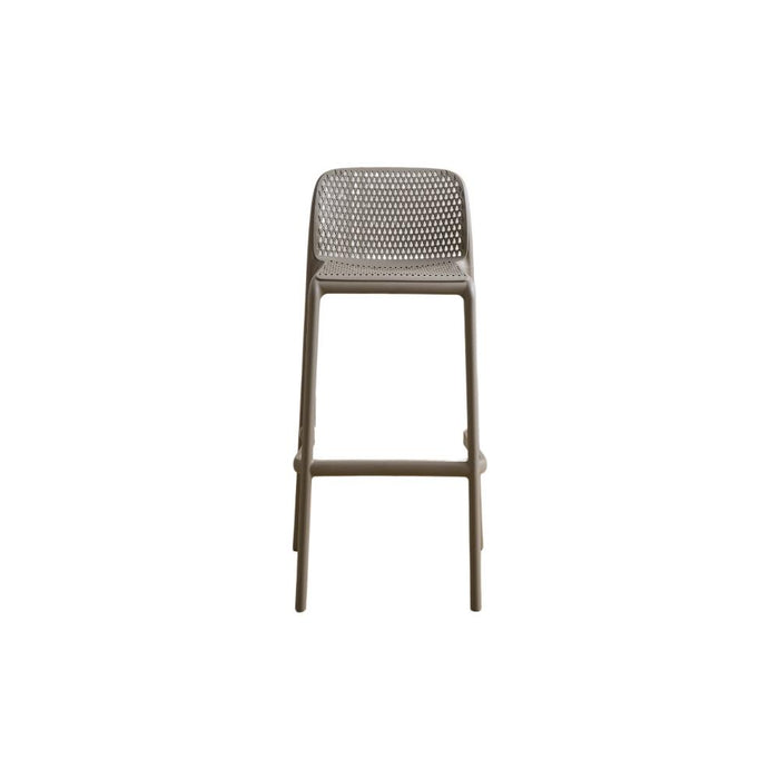 Silla para Bar Túnez, Color Taupe, con Espaldar Redondeado y Transpirable