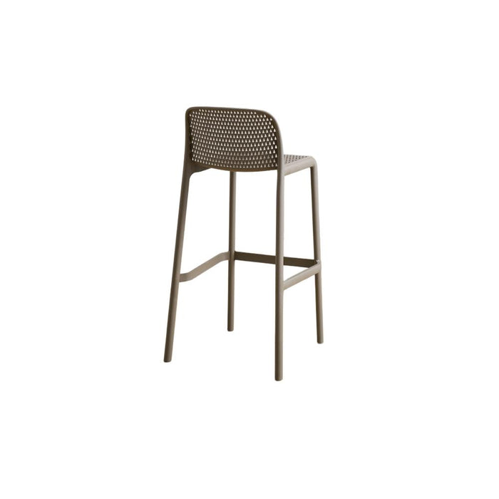 Silla para Bar Túnez, Color Taupe, con Espaldar Redondeado y Transpirable