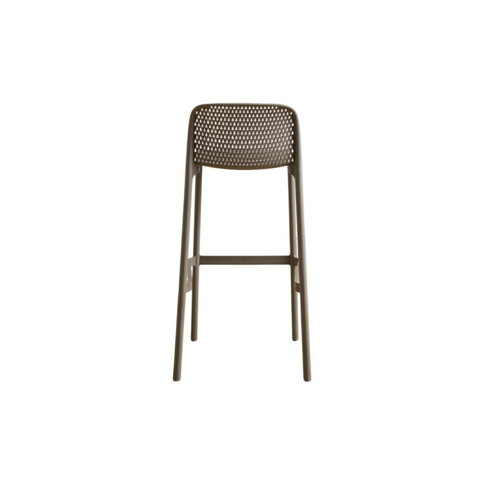 Silla para Bar Túnez, Color Taupe, con Espaldar Redondeado y Transpirable