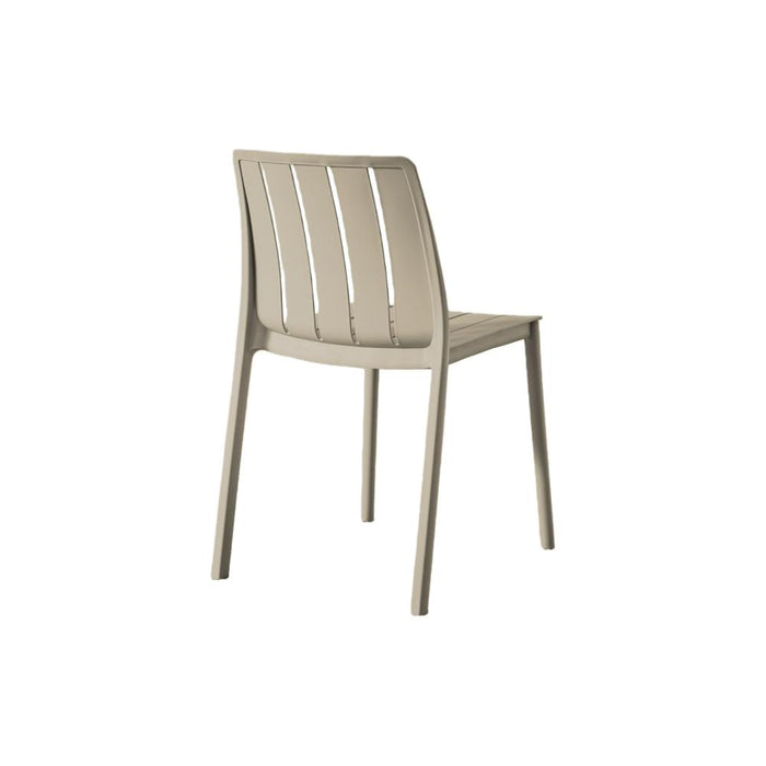 Silla Alice, Taupe, Con espaldar y diseño minimalista