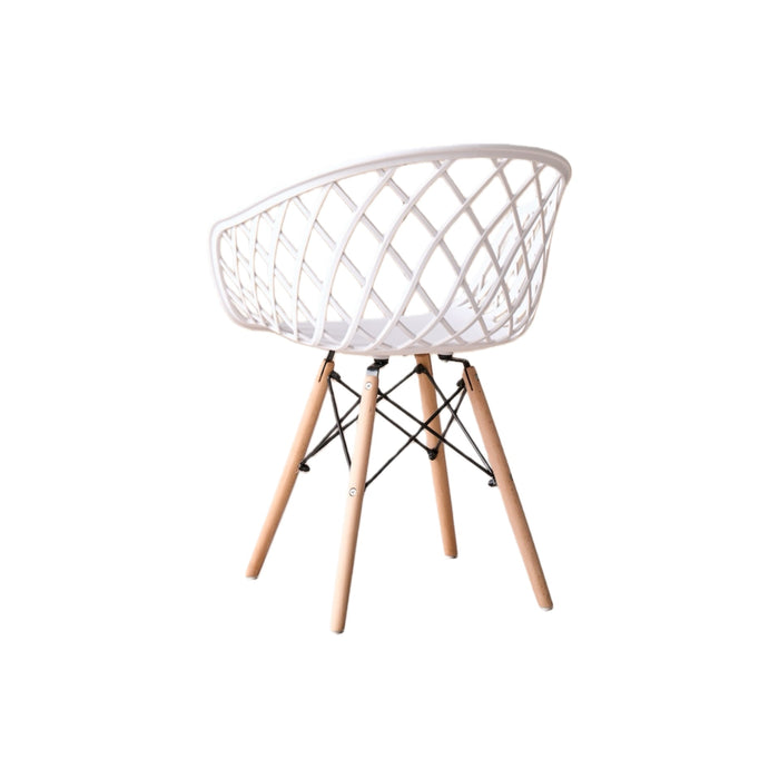 Silla Oasis con Brazos, Color Blanco, Con espaldar