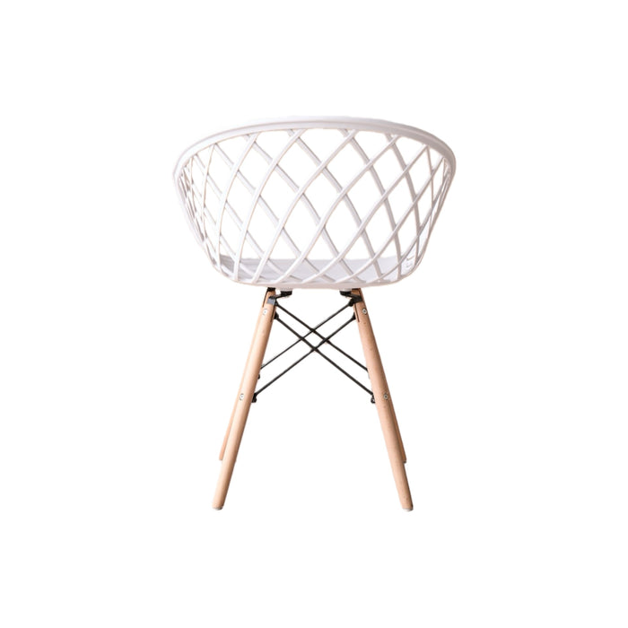 Silla Oasis con Brazos, Color Blanco, Con espaldar