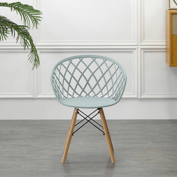Silla Oasis con Brazos, Color Azul Claro, con Espaldar