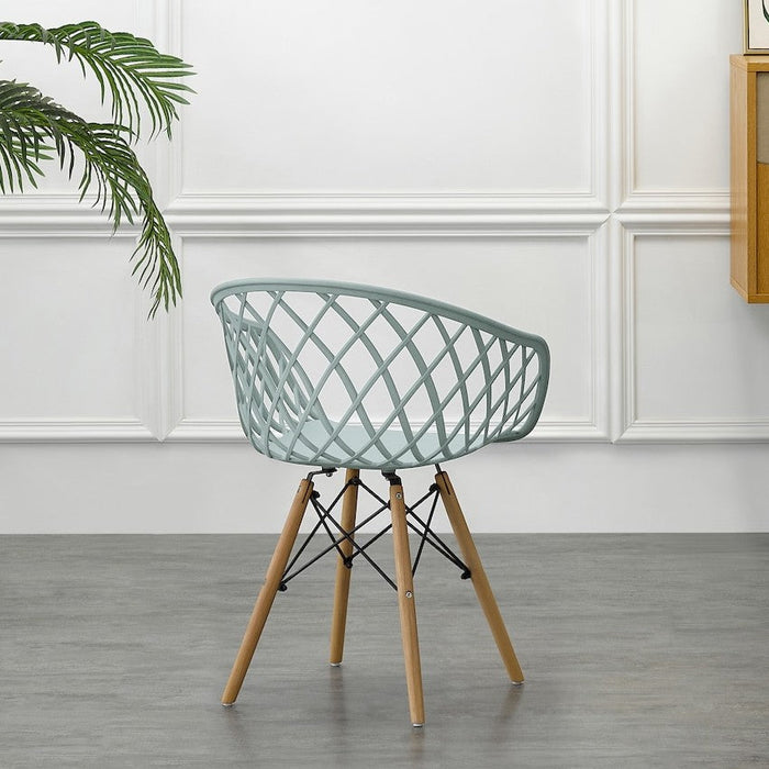 Silla Oasis con Brazos, Color Azul Claro, con Espaldar