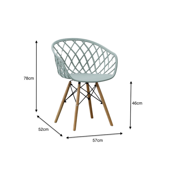 Silla Oasis con Brazos, Color Azul Claro, con Espaldar