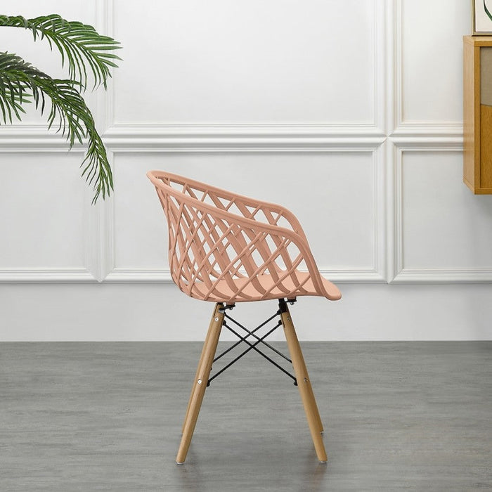 Silla Oasis con Brazos, Color Mandarina, con Espaldar